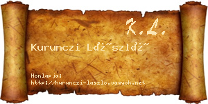 Kurunczi László névjegykártya