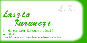 laszlo kurunczi business card