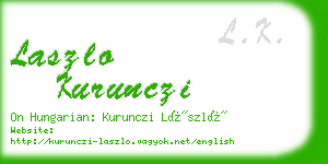 laszlo kurunczi business card